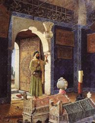 Osman Hamdy Bey Old Man before Children's Tombs Sweden oil painting art